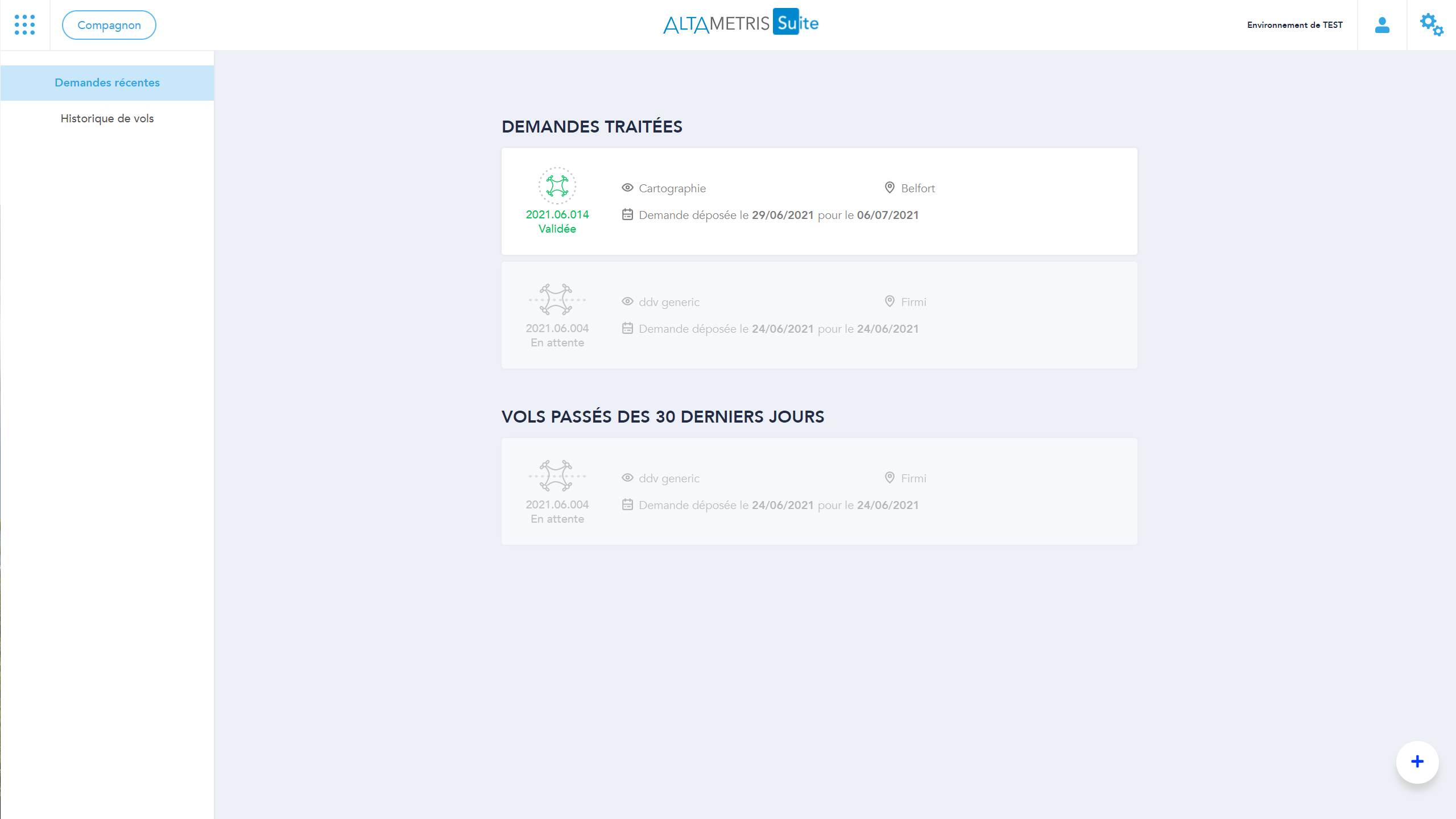 Altametris Suite - Autorisation de vol de drone en ligne 