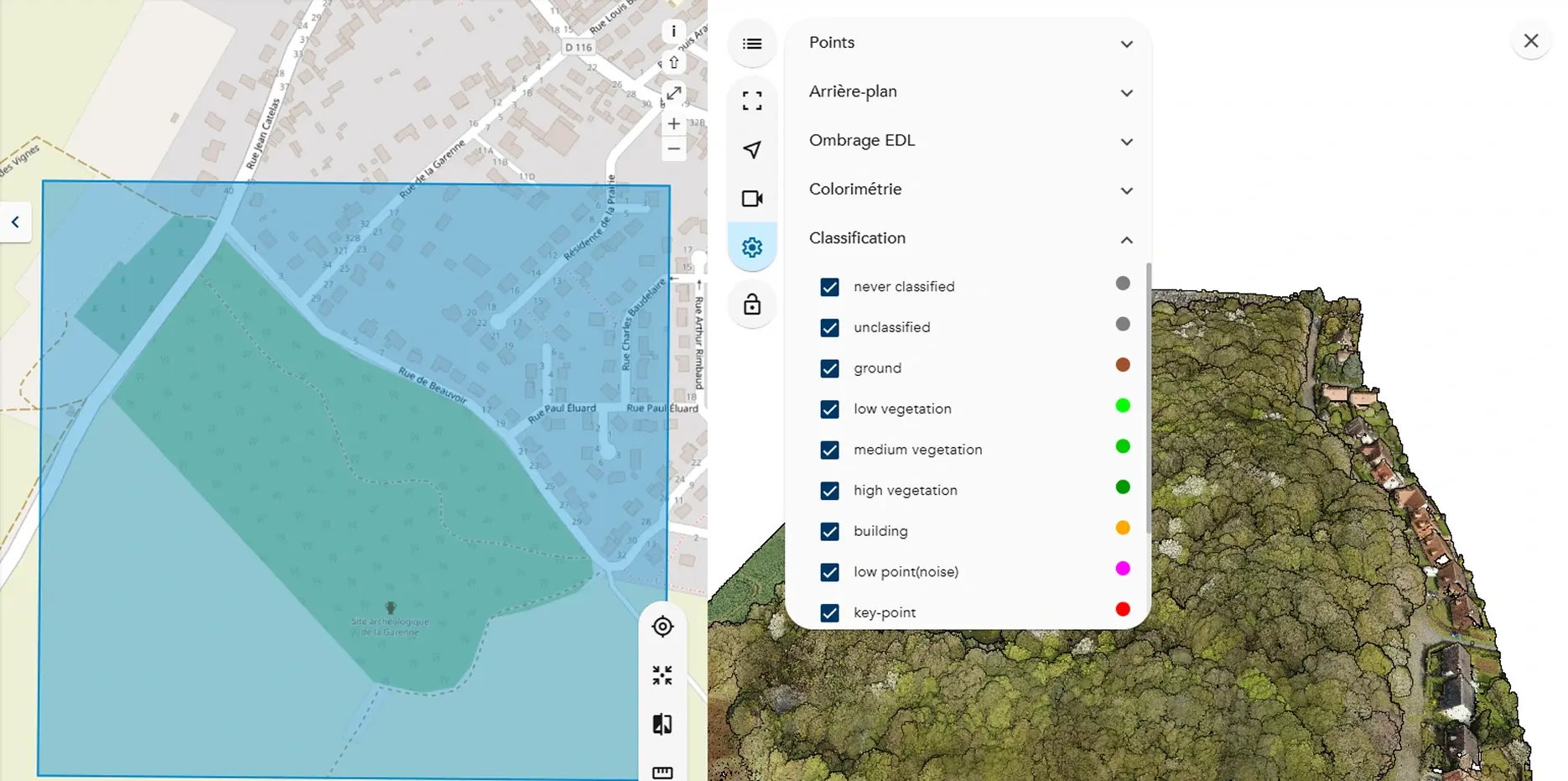 Colorisation des nuages de points