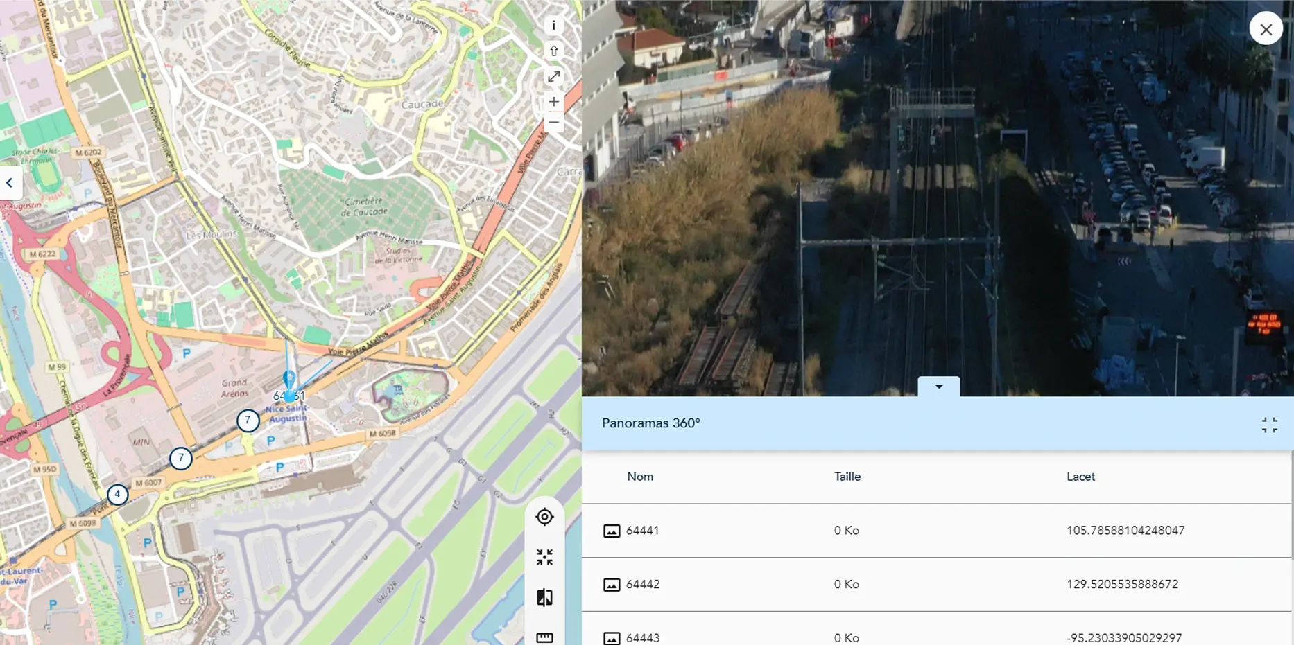 Panoramas dans Altametris Suite